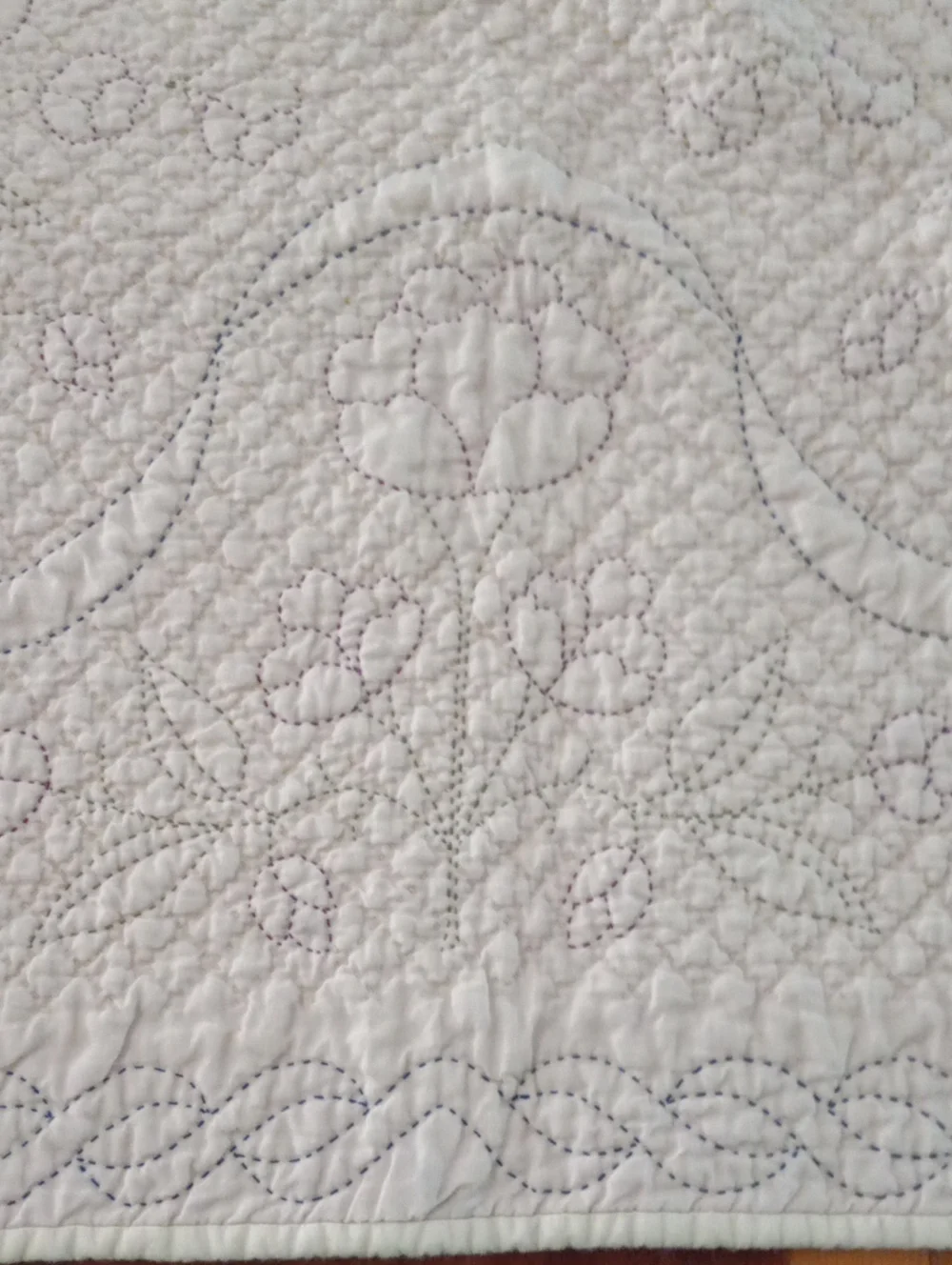 Handmade Hand-Embroidered Quilted Baby Blanket Lap Quilt - 34